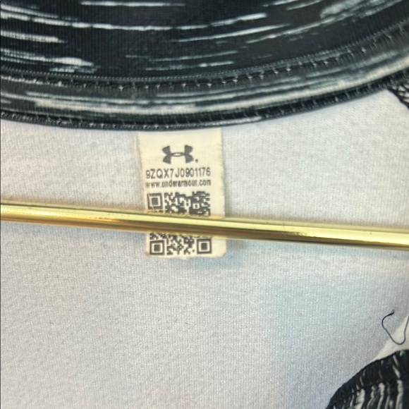 Under Armour Black and Gray Zippered Polo Sweatshirt - Picture 2 of 4
